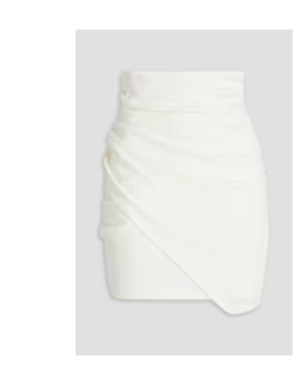 IRO Paris Lannie Wrap-Effect Draped Crepe Mini Skirt White FR38 NWT